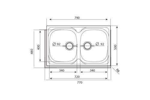 Chậu rửa chén bát Cata C-2 - Ảnh 3