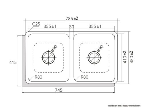 Chậu rửa chén bát Cata CB-2 - Ảnh 3
