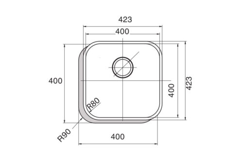 Chậu rửa chén bát Cata CBP 40-40 - Ảnh 3