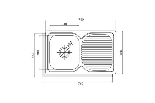 Chậu rửa chén bát Cata CD-1 DER UNIT - Ảnh 3