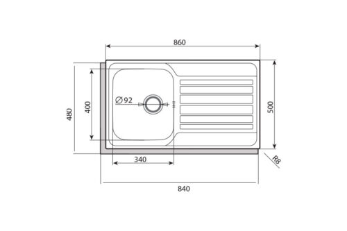 Chậu rửa chén bát Cata CDP-1 - Ảnh 3