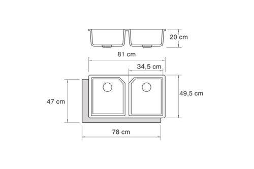 Chậu rửa chén bát Cata FRS-2 SV - Ảnh 3