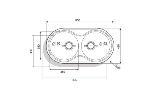 Chậu rửa chén bát Cata R-2 - Ảnh 3