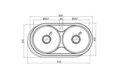 Chậu rửa chén bát Cata R-2 AG UNIT - Ảnh 3