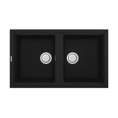 Chậu rửa đá Granite Malloca màu đen NERO G-45040