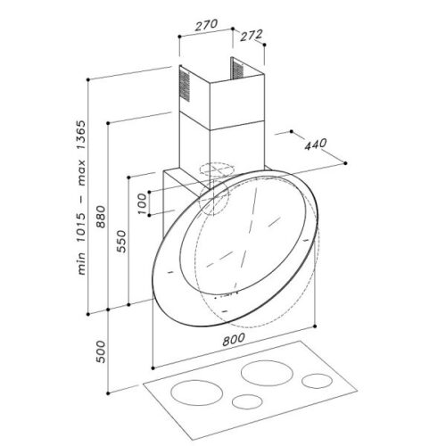 Máy hút áp tường Dudoff Iris WB (HDW-S01WB) - Ảnh 2