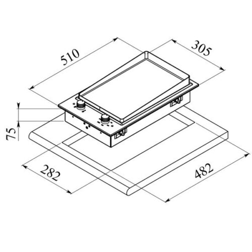 Bếp nướng Teppanzaki Dudoff London 1 bếp Plate (TP-Z01) - Ảnh 2