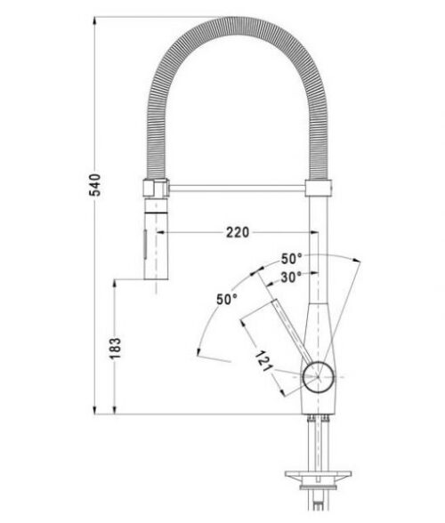 Vòi rửa chén Dudoff Swan Top 527B - Ảnh 2