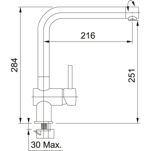Vòi rửa bằng thép không rỉ Franke CT 304C 115.0204.286 - Ảnh 2