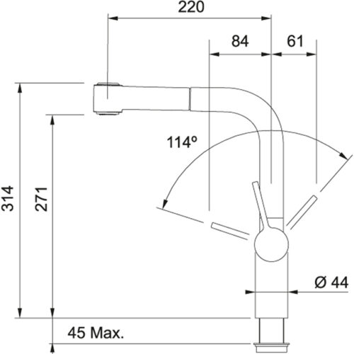 Vòi rửa Franke FS SL SP Steel 115.0370.589 - Ảnh 2