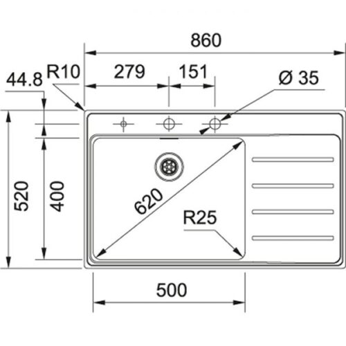 Chậu rửa Franke FSX 211 TPL RHD 127.0379.143 - Ảnh 3
