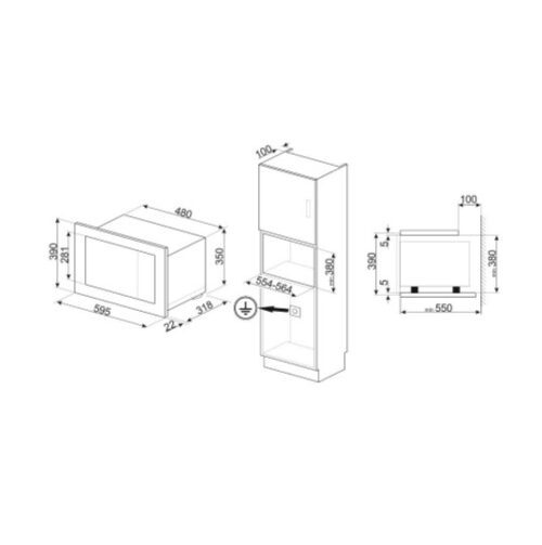 Lò vi sóng kết hợp nướng Hafele Smeg FMI120N2 536.64.961 - Ảnh 5