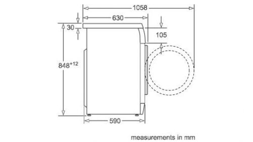 Máy giặt quần áo Bosch WAS28448ME - Ảnh 3