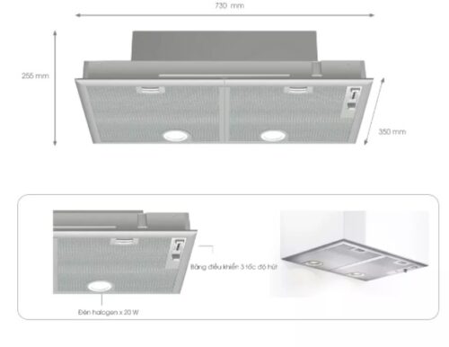 Máy hút khói khử mùi Bosch DHL755B - Ảnh 3
