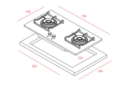 Bếp ga TEKA GSI 73 2G AI AL 2TR 40240306 - Ảnh 3