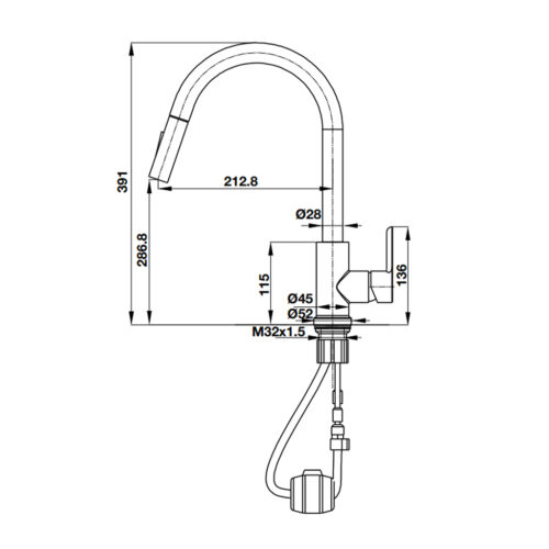 Vòi bếp Häfele HT21-CH1P287 - Ảnh 2