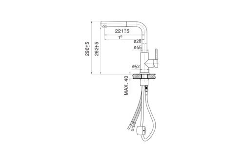 Vòi rửa bát Cata XSA - Ảnh 3