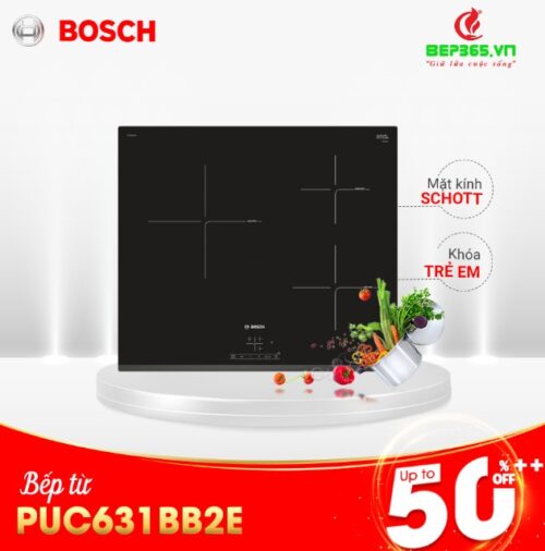 COMBO 9: Bếp Từ Bosch PUC631BB2E + Máy hút mùi Bosch DHL755BL