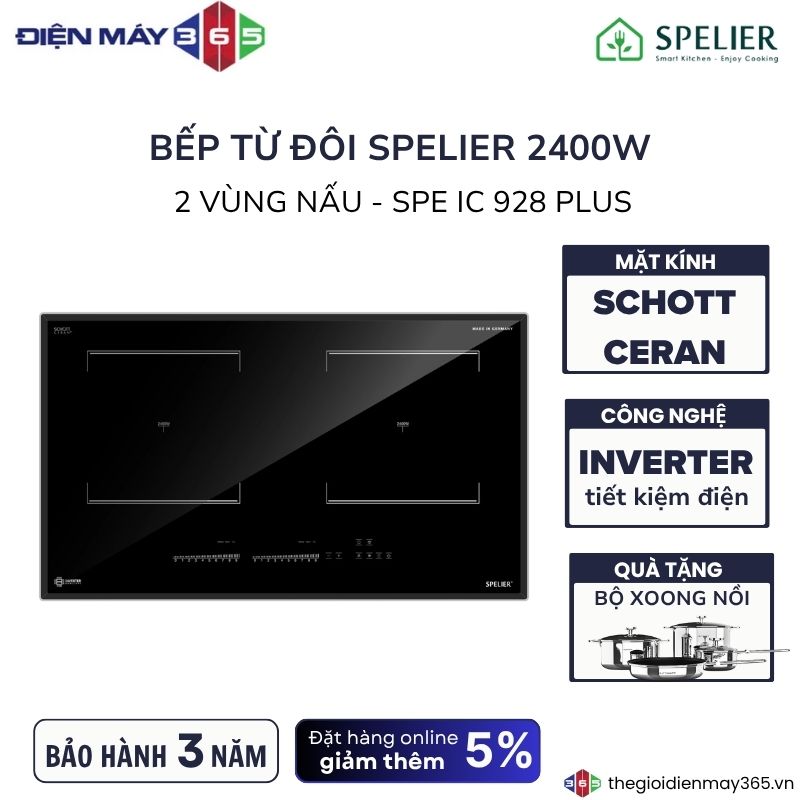 Bếp từ đôi Spelier SPE IC 1089D 3 Bếp từ đôi Spelier SPE IC 1089D