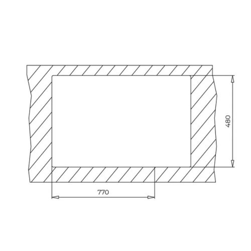 Kích thước lắp đặt chậu đá Teka FORSQUARE 72.40 TG 115230001