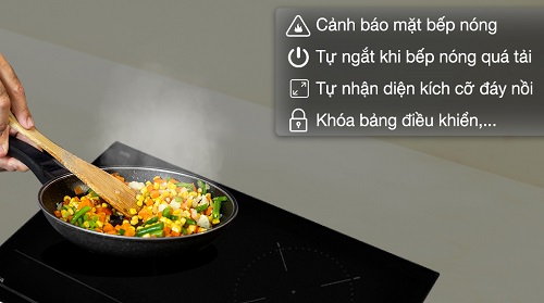 Tính năng an toàn của bếp từ đôi Teka IBC 7322 S lắp âm Tính năng an toàn của bếp từ đôi Teka IBC 7322 S lắp âm