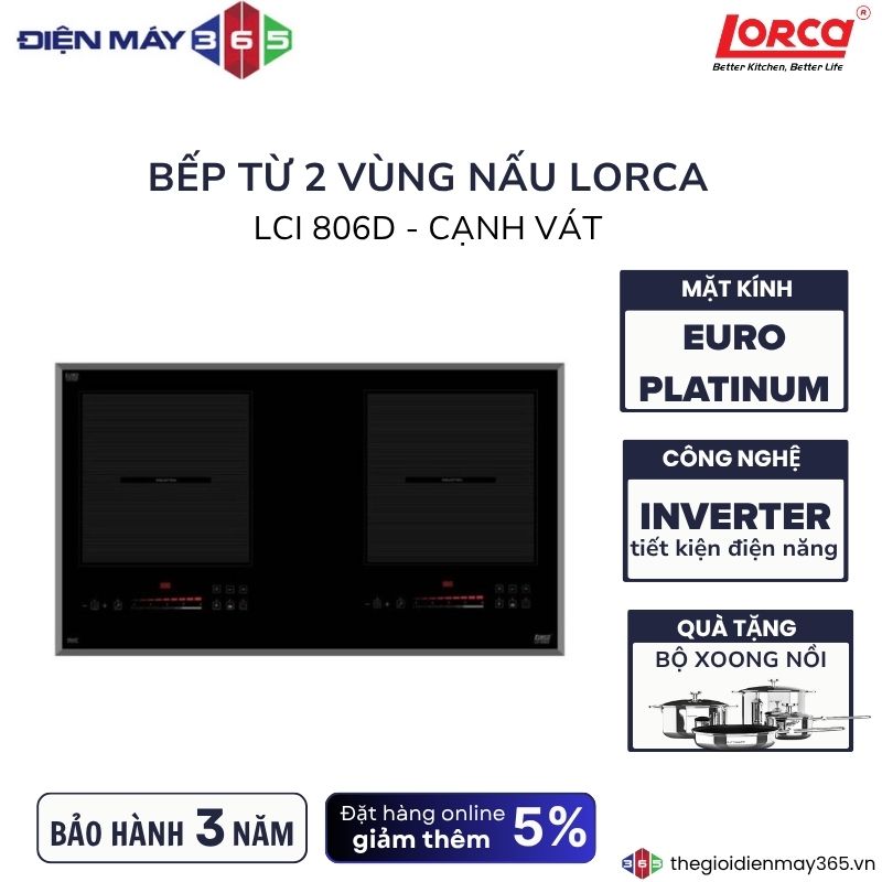 Bếp từ đôi Lorca LCI 806D 3 Bếp từ đôi Lorca LCI 806D