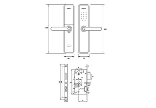 Khóa điện tử Hafele DL7600 BLE glossy copper with Z-wave 912.20.233 - Ảnh 2
