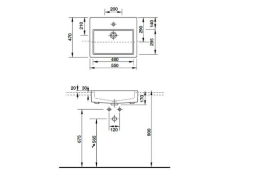 Chậu rửa lavabo Hafele Duravit 588.45.026 - Ảnh 2