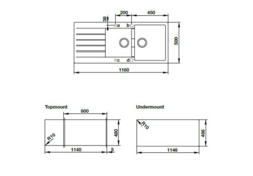 Chậu rửa đá Hafele HS19 - GED2S80 570.35.570 màu xám - Ảnh 2