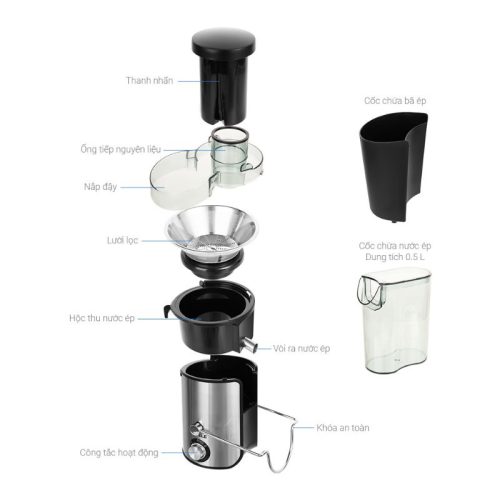 Kích thước Máy ép trái cây Panasonic MJ-CS100WRA