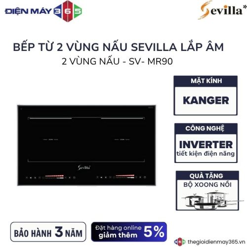 Bếp từ 2 vùng nấu Sevilla SV-MR90