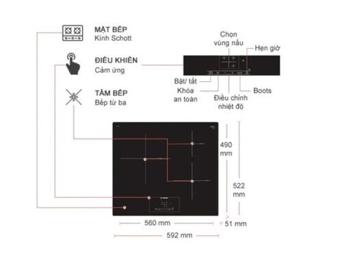 Bếp từ Bosch PUJ611BB5E - Ảnh 2