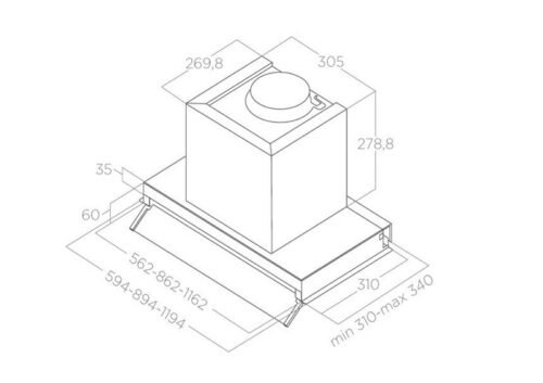 Máy hút mùi Elica BOX IN PLUS IXGL/A/60 - Ảnh 4