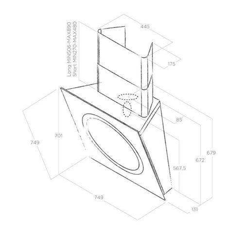 Máy hút mùi Elica OM AIR BL/F/75 - Ảnh 5