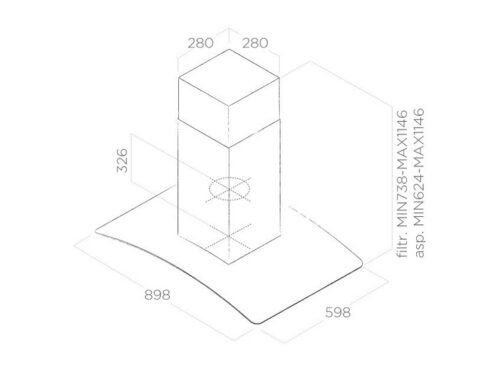 Máy hút mùi Elica REEF ISLAND IX/A/90X60 - Ảnh 4