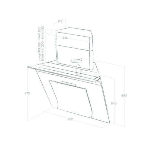 Máy hút mùi Elica SINFONIA BL/F/80 - Ảnh 4