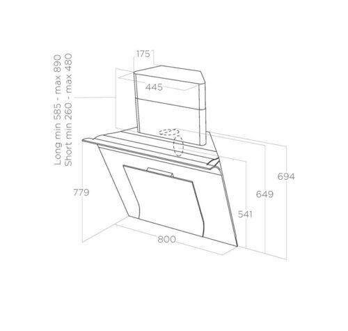 Máy hút mùi Elica SINFONIA WH/F/80 - Ảnh 4