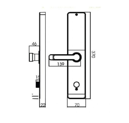 Khóa điện tử Kassler KL 555 GRE / Khóa cửa nhôm - Ảnh 2