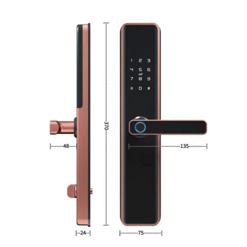 Khóa cửa vân tay Kassler KL-669 COPPER APP (MÀU ĐỒNG) - Ảnh 2