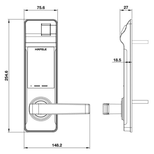Khóa điện tử Hafele EL7700-TCS 912.05.583 - Ảnh 2