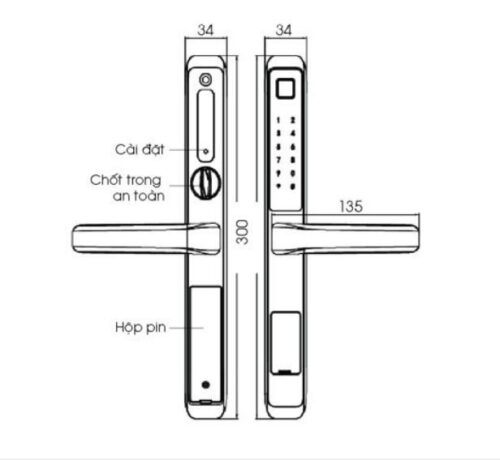 Khóa cửa điện tử chống nước Demax SL506 AG - Ảnh 2