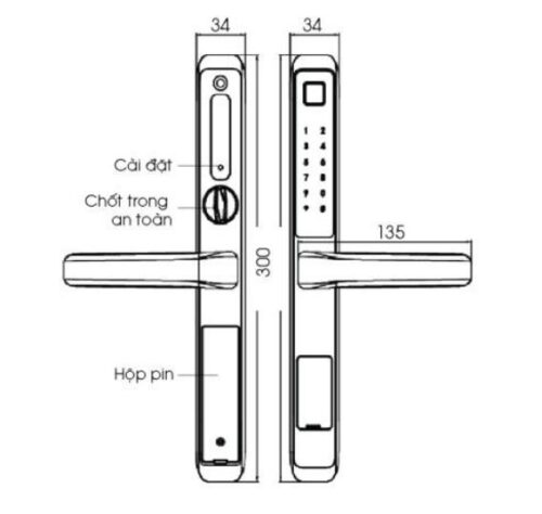Khóa cửa điện tử Demax SL606 AG App Wifi - Ảnh 2