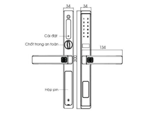 Khóa cửa điện tử chống nước Demax SL688 AG App Wifi - Ảnh 2