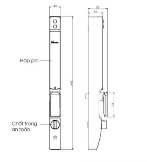 Khóa cửa điện tử chống nước Demax SL802 AG - Ảnh 2