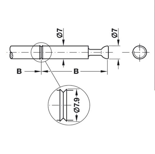 Chốt Đôi Khoảng Cách B34mm Hafele 262.28.786