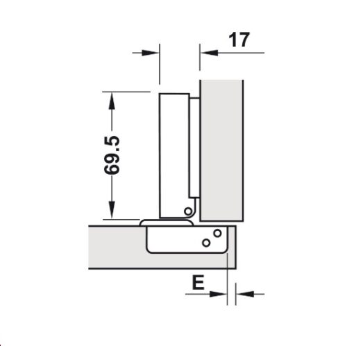 Bản Lề Trùm Ngoài Metalla SM 110° Giảm Chấn Hafele 315.11.750