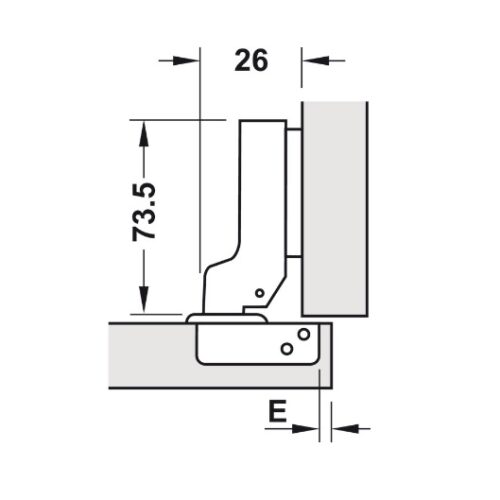 Bản Lề Trùm Nửa Metalla SM 110° Giảm Chấn Hafele 315.11.751