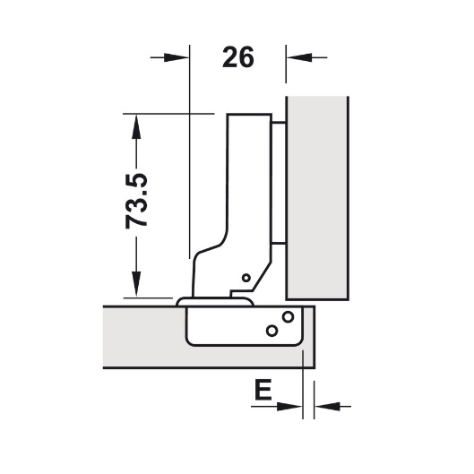 Bản Lề Trùm Nửa Metalla SM 110° Giảm Chấn Hafele 315.11.751 3 Bản Lề Trùm Nửa Metalla SM 110° Giảm Chấn Hafele 315.11.751