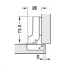 Bản lề Metalla SM không bật 110° trùm nửa Hafele 315.18.301 1 315 18 301 1