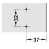 Đế bản lề Hafele 2 lỗ bắt vít với ốc điều chỉnh 315.98.656 1 315 98 656 1